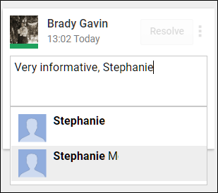 Упоминание участника в комментарии, уведомление по электронной почте