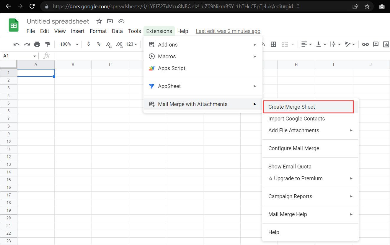 Создайте шаблон Mail Merge в Google Sheets