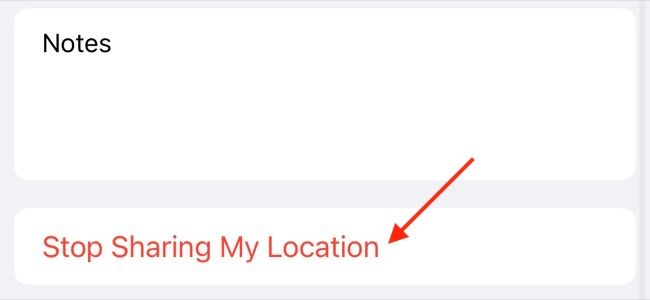 Stop Sharing Location with Apple Contact