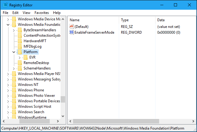 Установка EnableFrameServerMode в 0