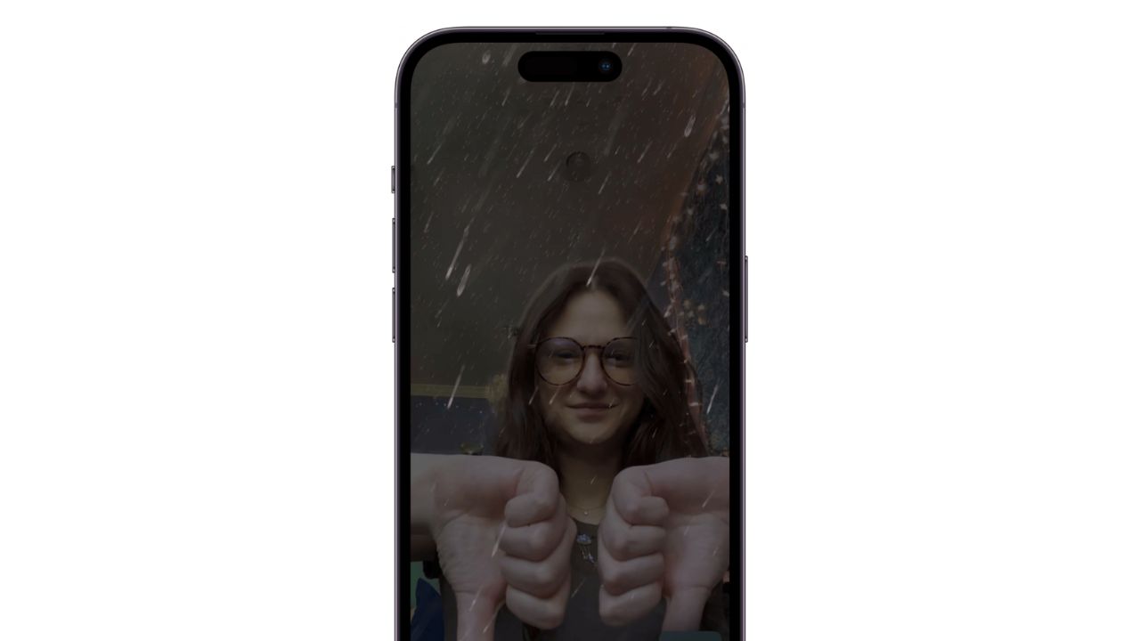 Variedad de efectos de FaceTime: corazones, confeti y otros