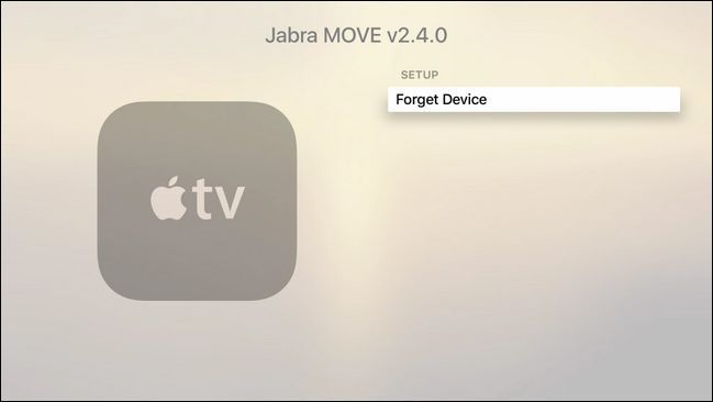 Экран выбора аудио-выхода на Apple TV