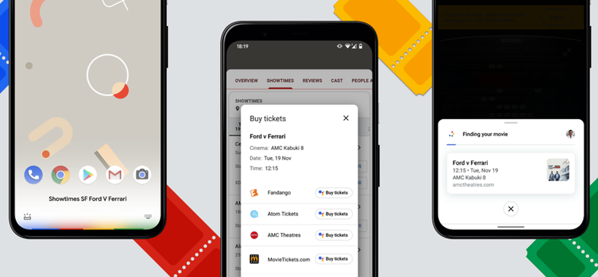 Купить билеты в кино через Google Assistant