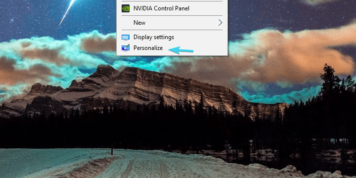 Пункт Темы в параметрах персонализации Windows