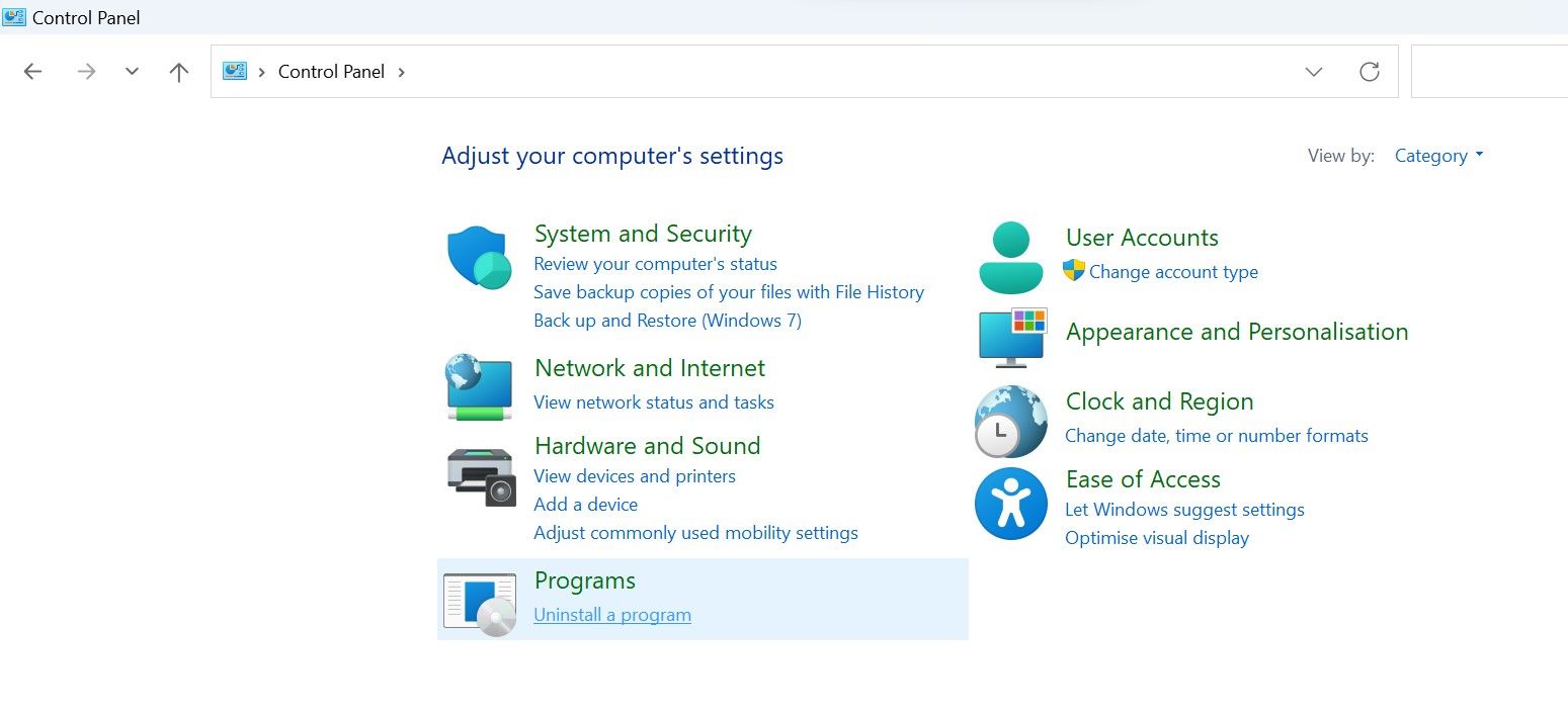 Клик на опцию 