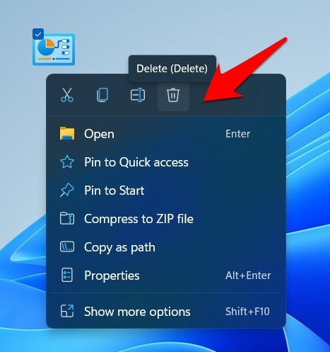 Удаление папки God Mode с рабочего стола