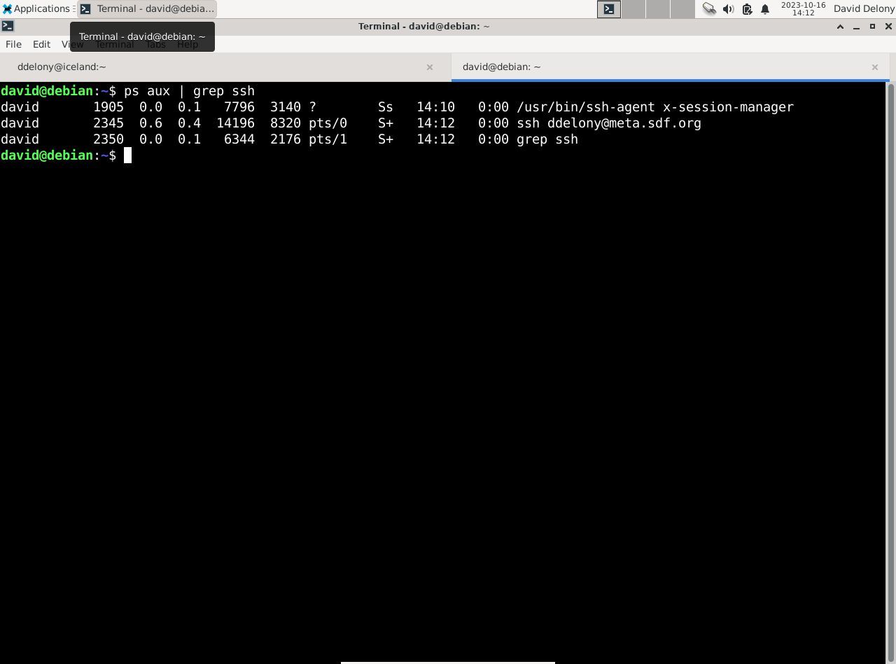 Поиск и завершение SSH-процесса с помощью ps и grep