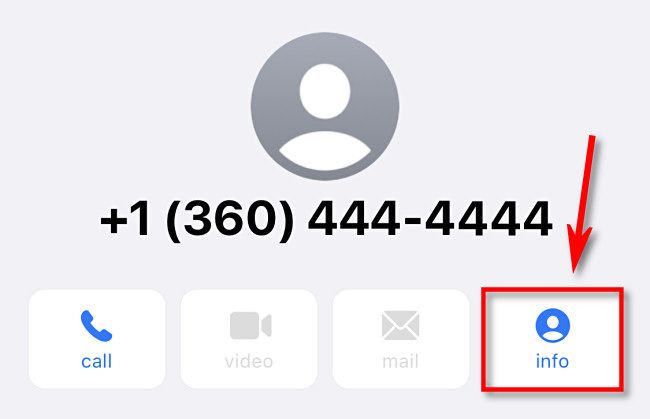 Нажмите «Информация»