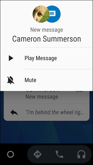 Настройка показа уведомлений о сообщениях в Android Auto