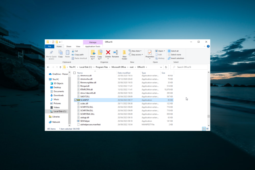 Восстановление PST в Outlook с Scanpst.exe