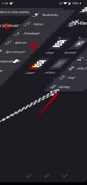 Настройки Firefox на Android