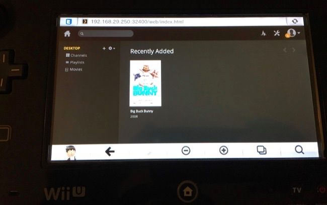 Геймпад Wii U с элементами управления воспроизведением видео