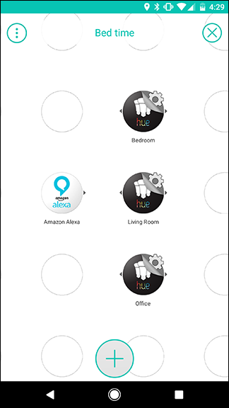Выбор действий для каждой лампы в списке