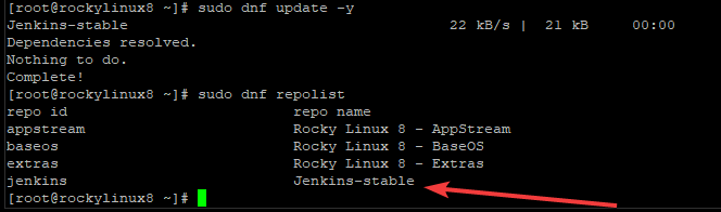Список репозиториев с Jenkins