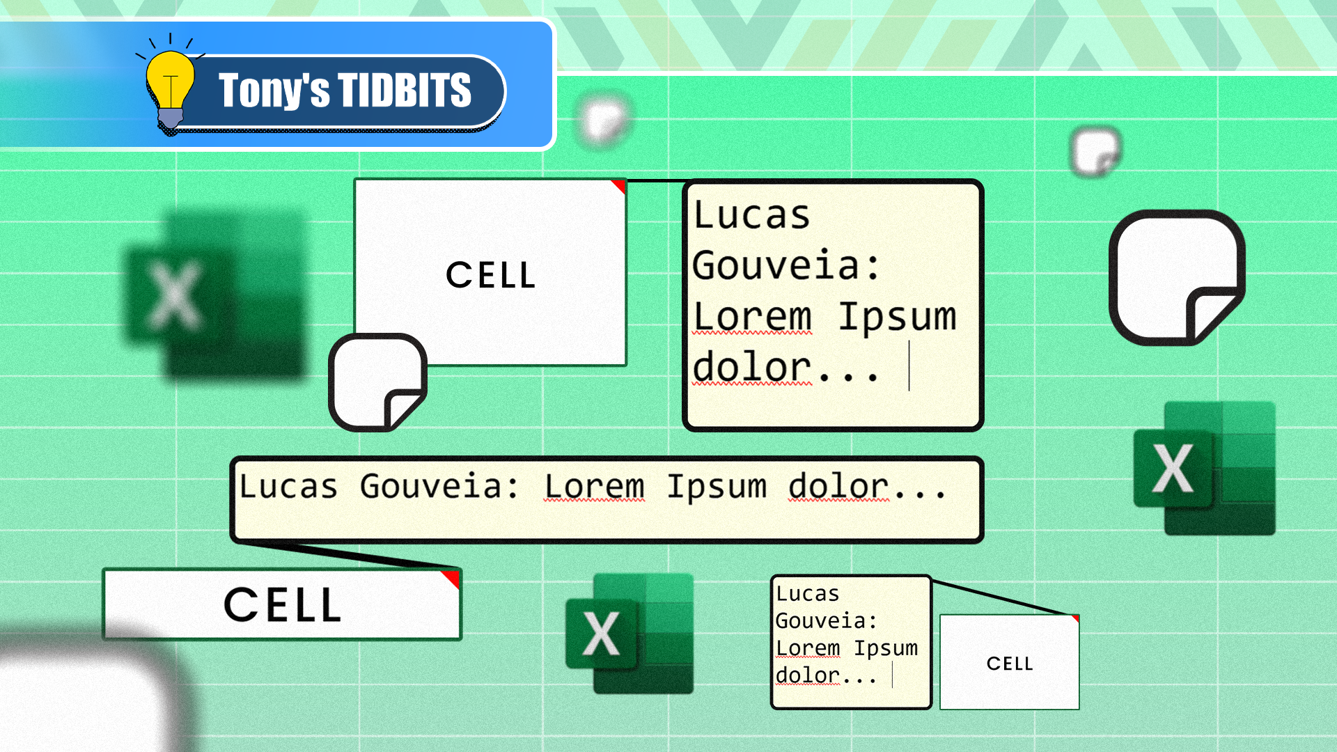 Заметки в Excel: перемещение и изменение размера