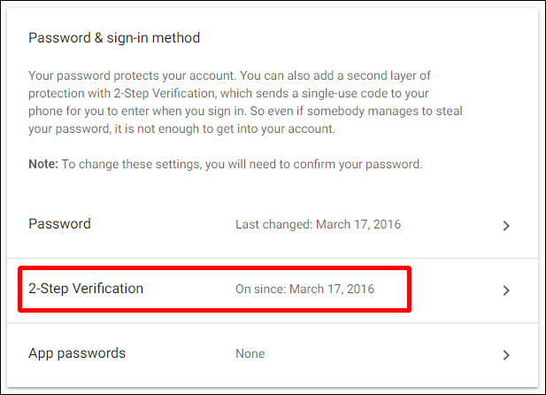 Раздел настроек, где можно добавить новый ключ безопасности.