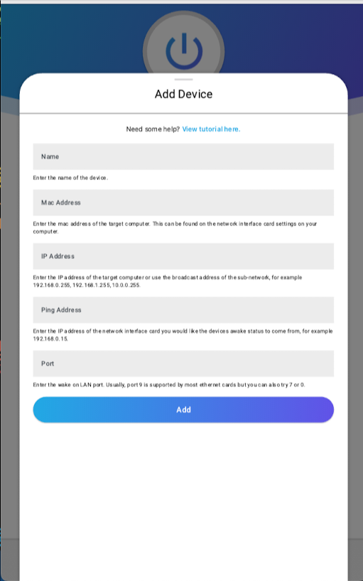 Ручное добавление устройства в Wolow.