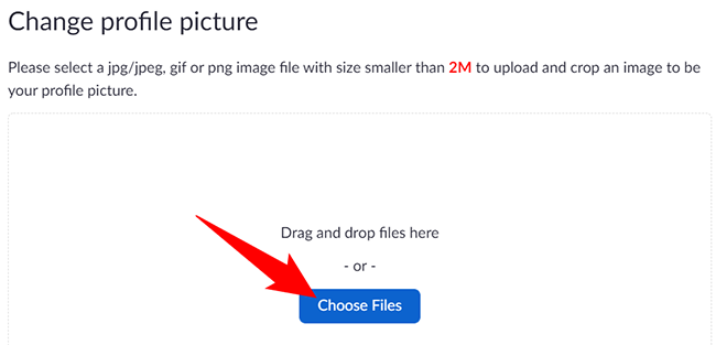 Нажмите «Choose Files» в окне.