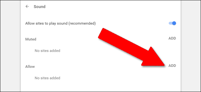 Списки исключений для звука в Chrome