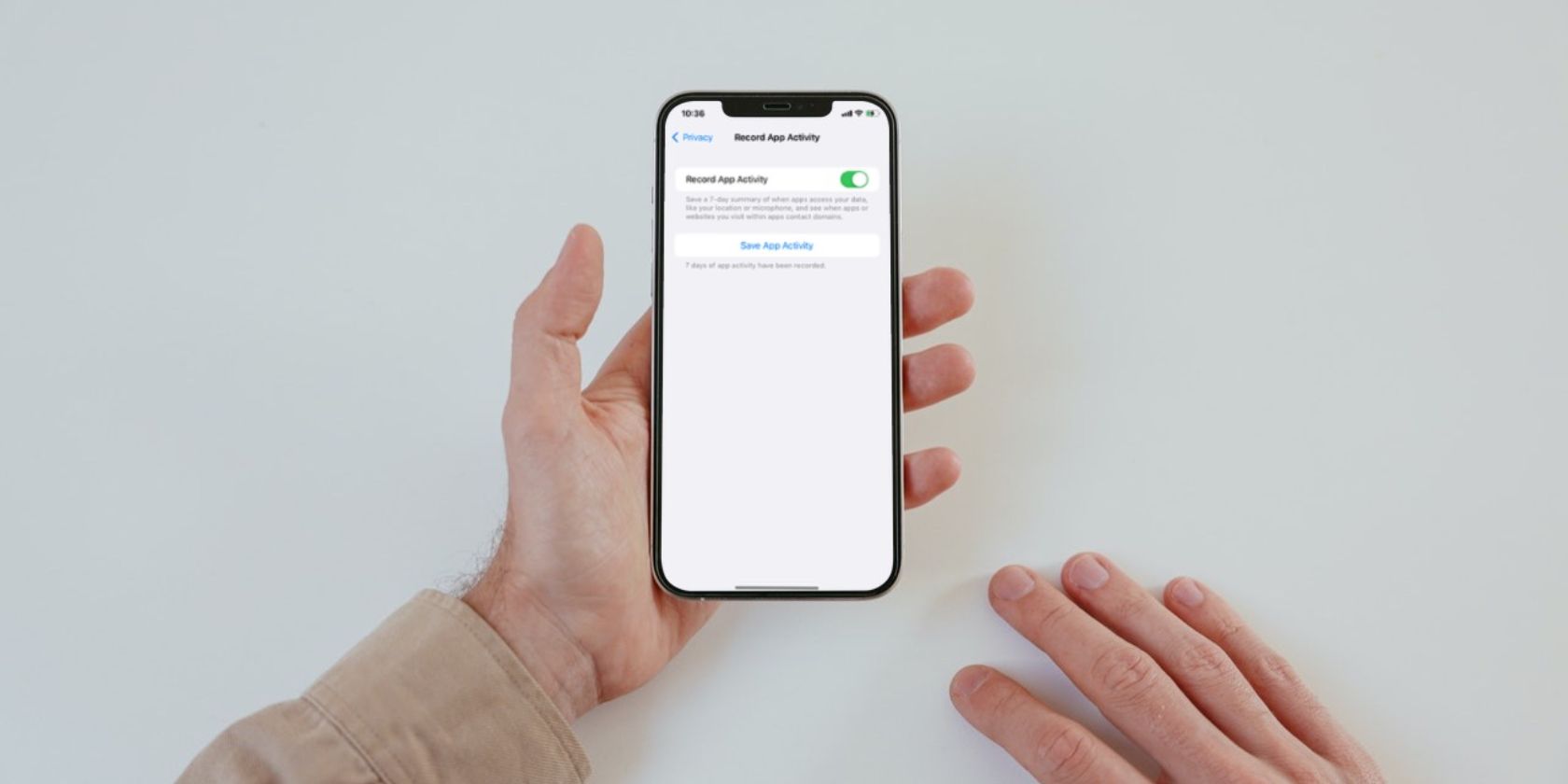 Запись активности приложений на iPhone