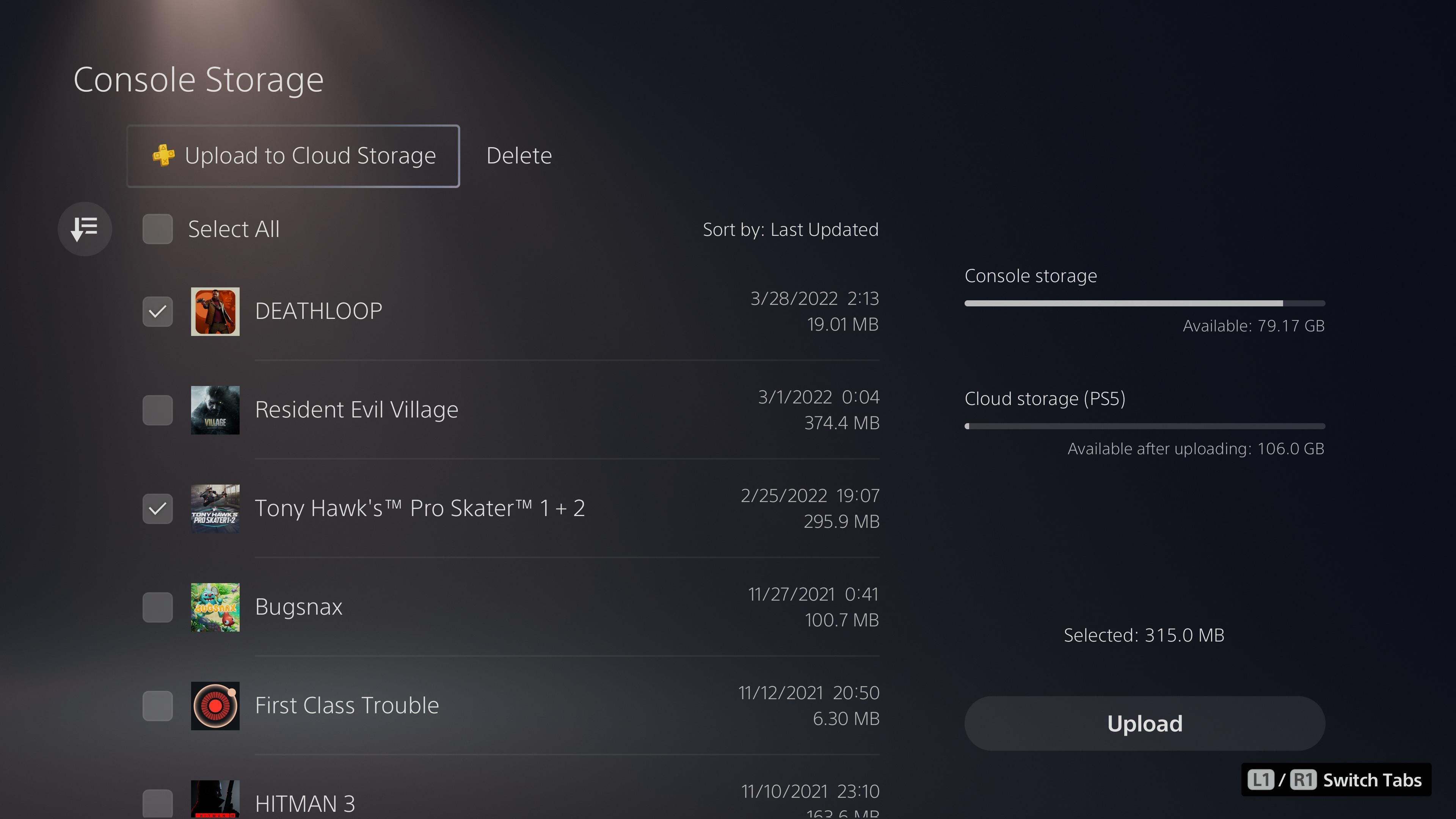 Ручной бэкап в облако PS5