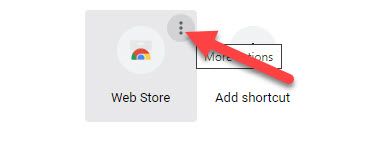 Меню редактирования ярлыка с опциями