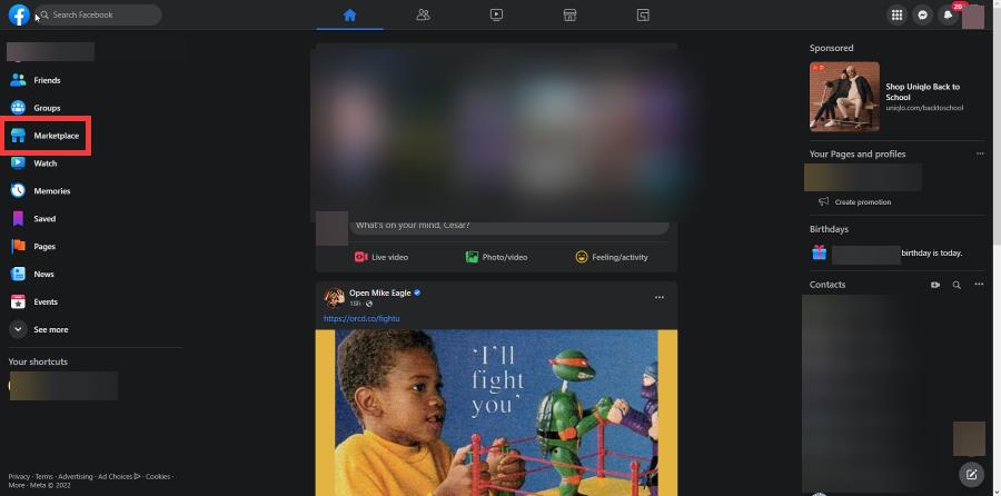 Marketplace — иконка для доступа к продаже