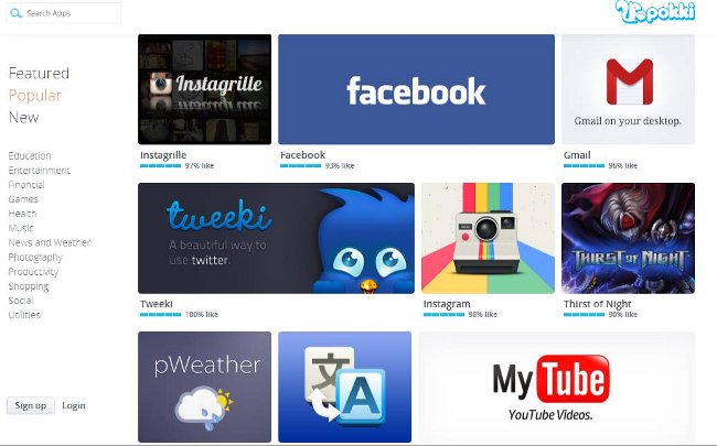 Социальные ярлыки Pokki для Windows