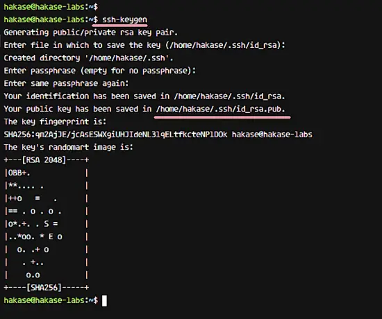 Генерация SSH-ключа на Ubuntu