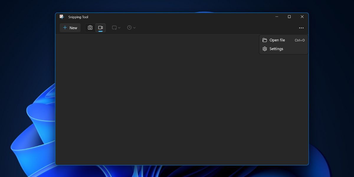 Открыть настройки Snipping Tool