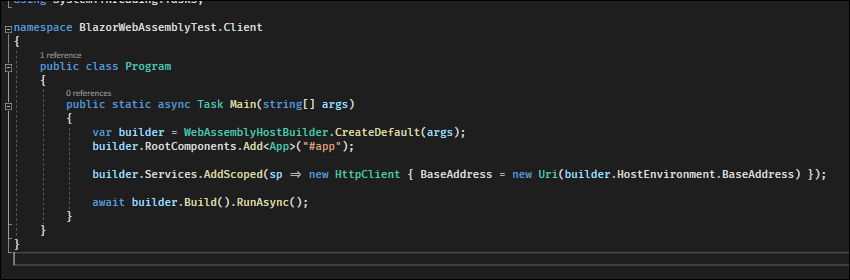 Структура входных файлов и App.razor