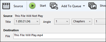 Полоса прогресса выполнения задачи в HandBrake, пример оставшегося времени и процента выполнения