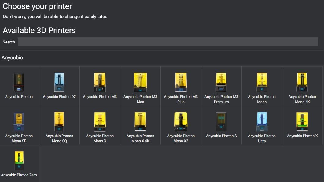 Список принтеров Anycubic для смол