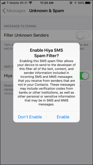 Список приложений для блокировки и фильтрации сообщений в iOS