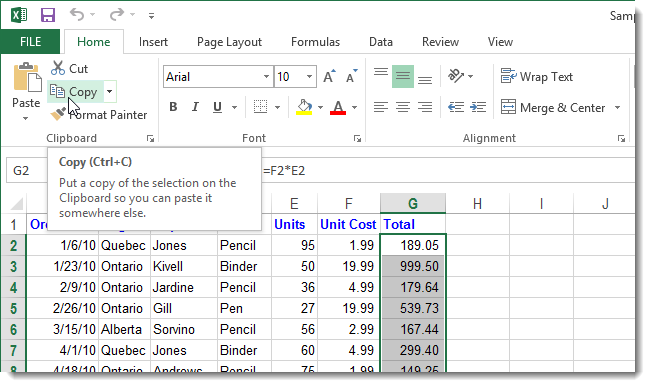 Преобразовать формулу в значение в Excel 2013