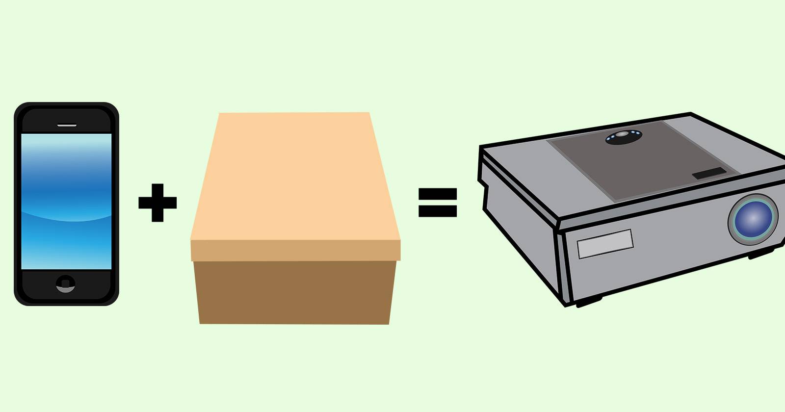 Проектор из коробки для смартфона: как сделать