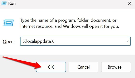 Abrir carpeta localappdata de Windows