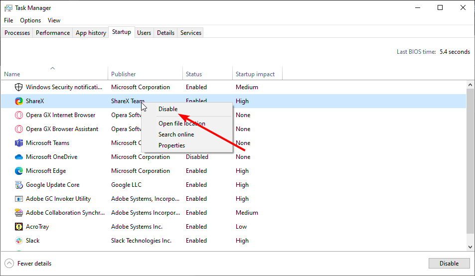 Отключить программы автозагрузки