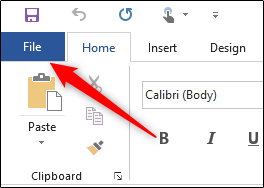 Вкладка «Файл» в Office