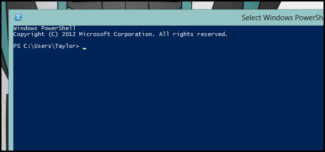 Окно PowerShell Console