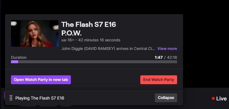 Открытие Watch Party в новой вкладке