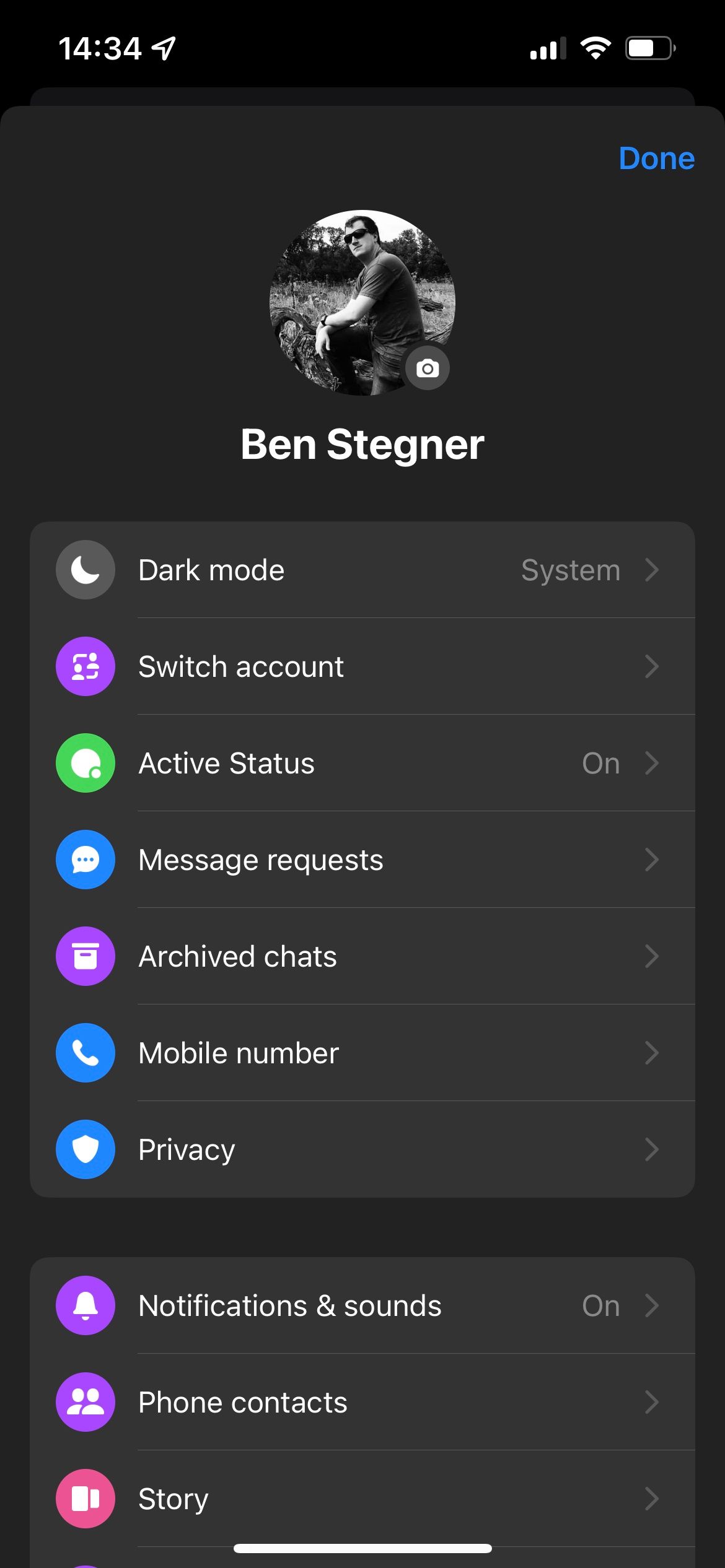 01a Messenger Settings Menu