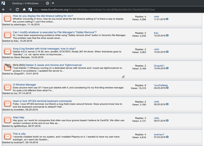 Темы форума Linux: категории и навигация по разделам