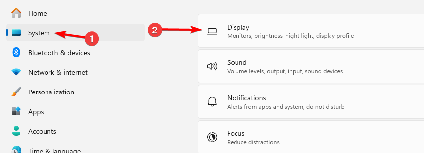 Параметры экрана в Windows — список дисплеев