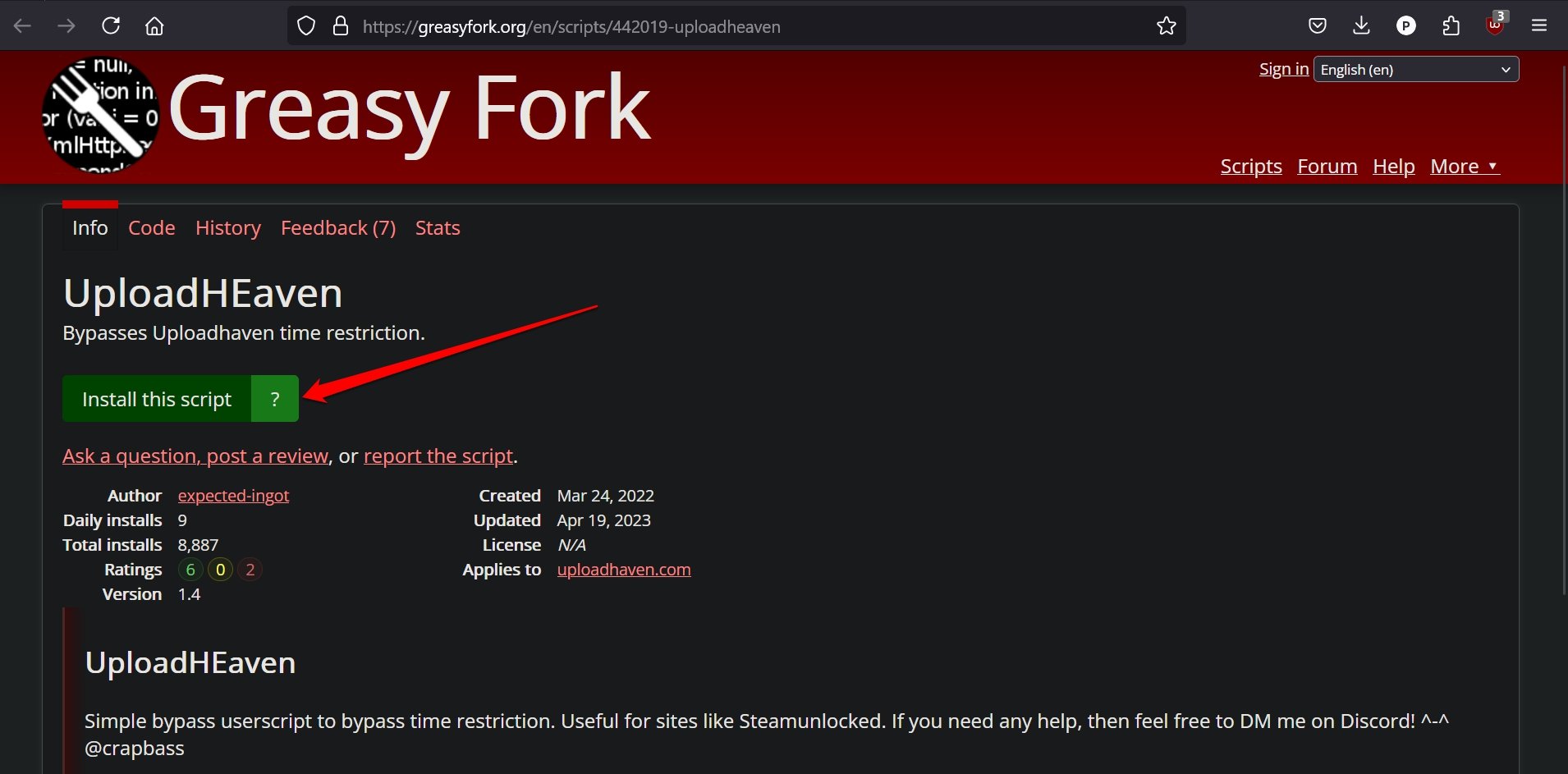 Иллюстрация обхода временных ограничений на UploadHaven