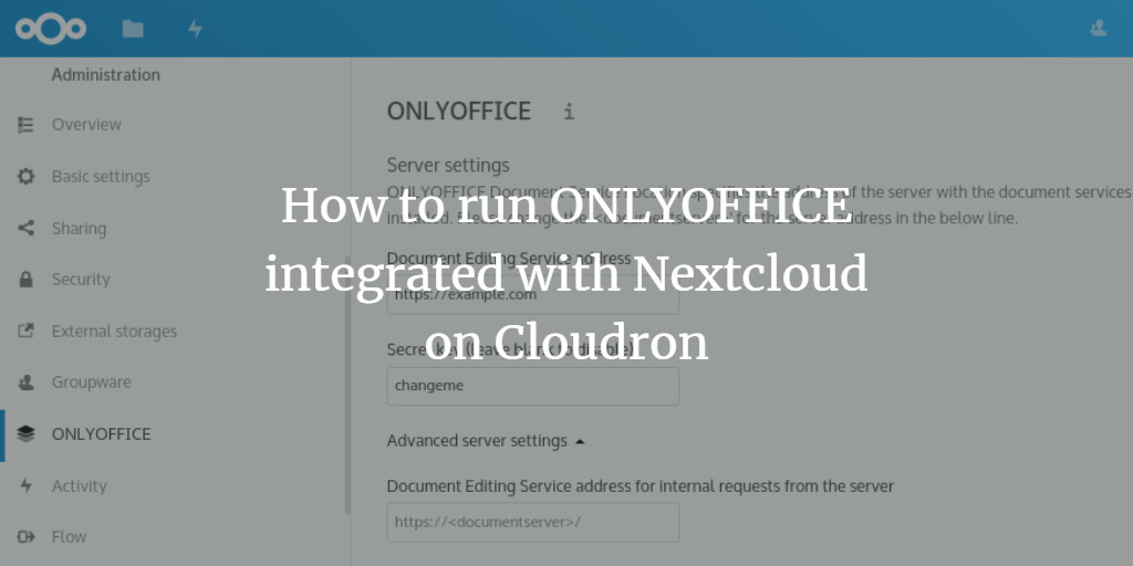 Иллюстрация Cloudron, Nextcloud и ONLYOFFICE