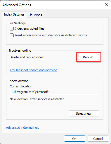 Перестройка индекса