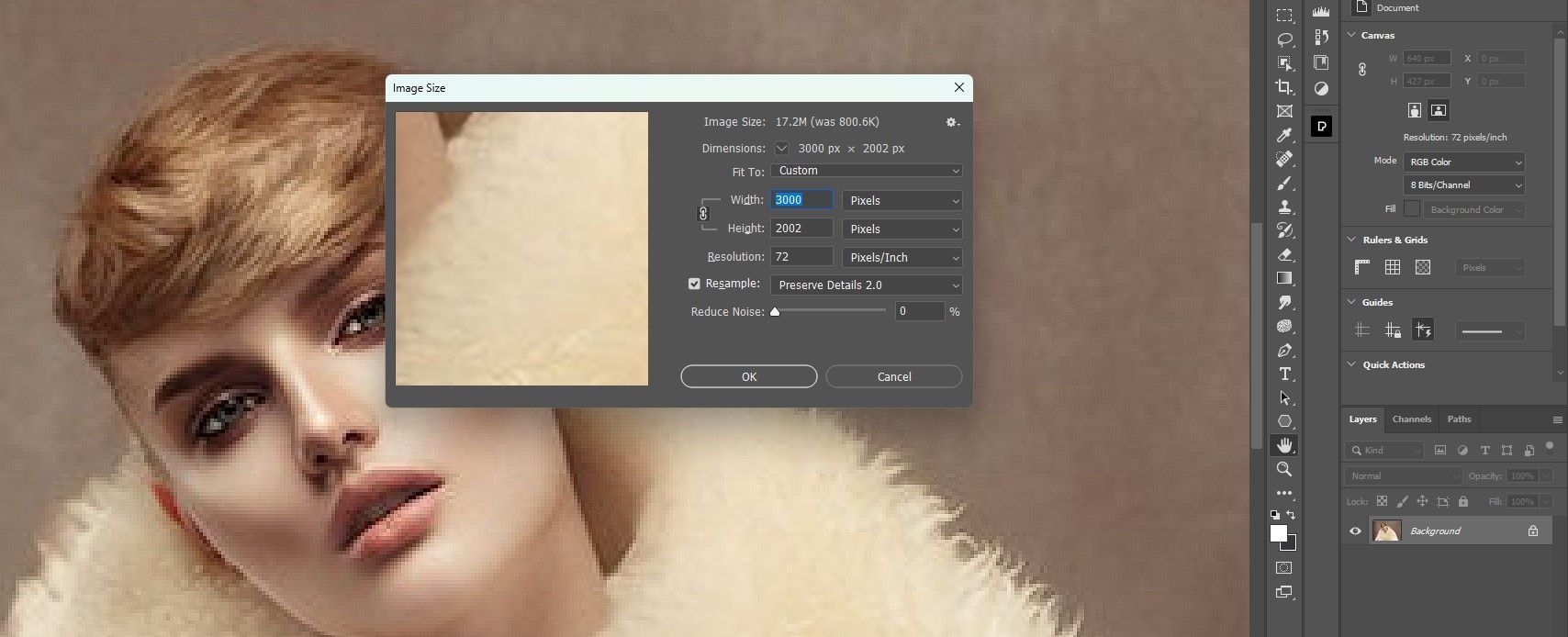 Change to 3000 pixels