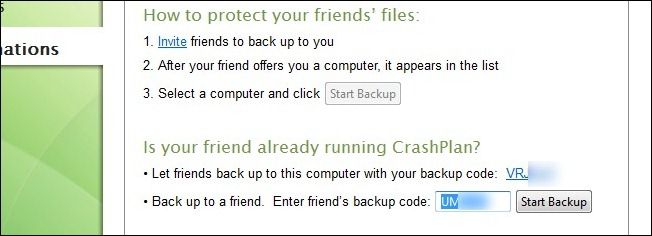 Ввод кода друга в разделе назначения резервирования