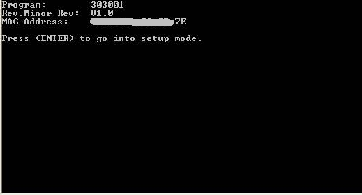 Экран меню Telnet